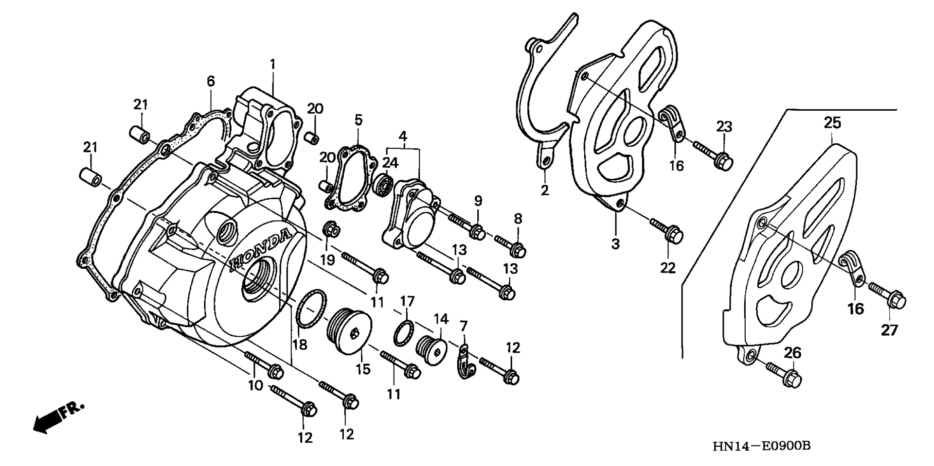 Left Crankcase крышка