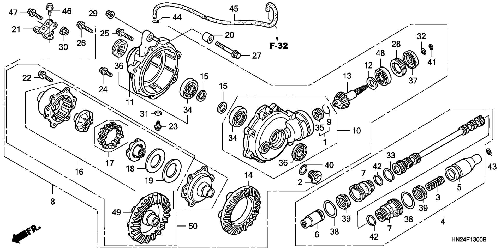 Передняя часть FINAL GEAR (TRX500FA'01-'04/FGA'04)