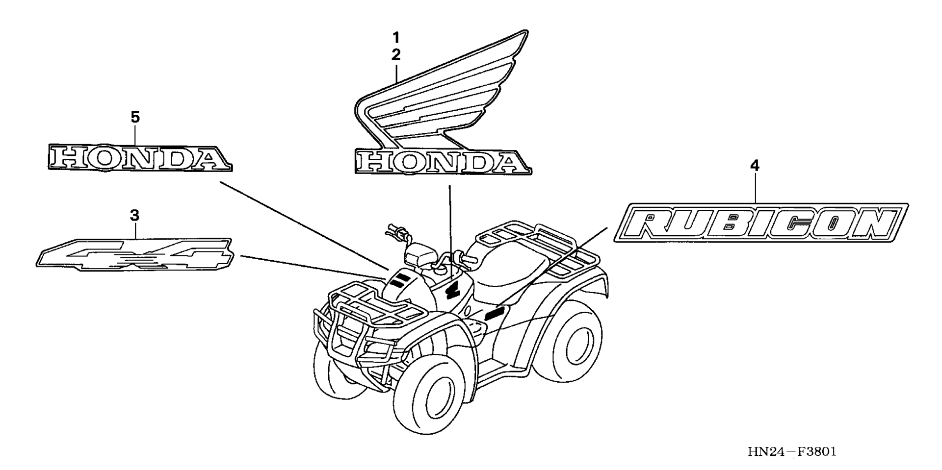 Маркировки (TRX500FA/FGA'05)