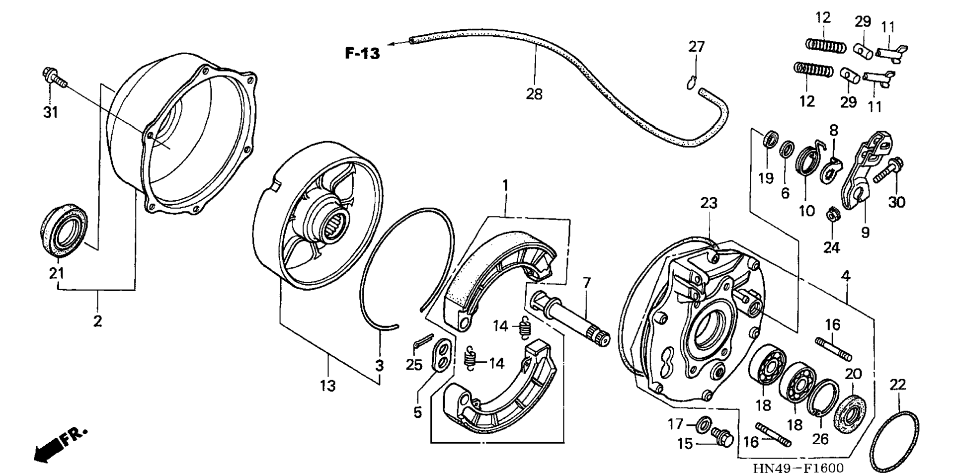 Задняя часть BRAKE PANEL
