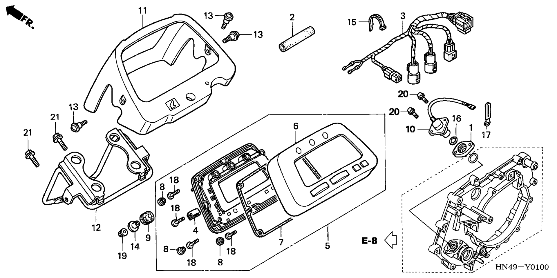 Спидометр (TRX350TM/FM) (OPTIONAL)