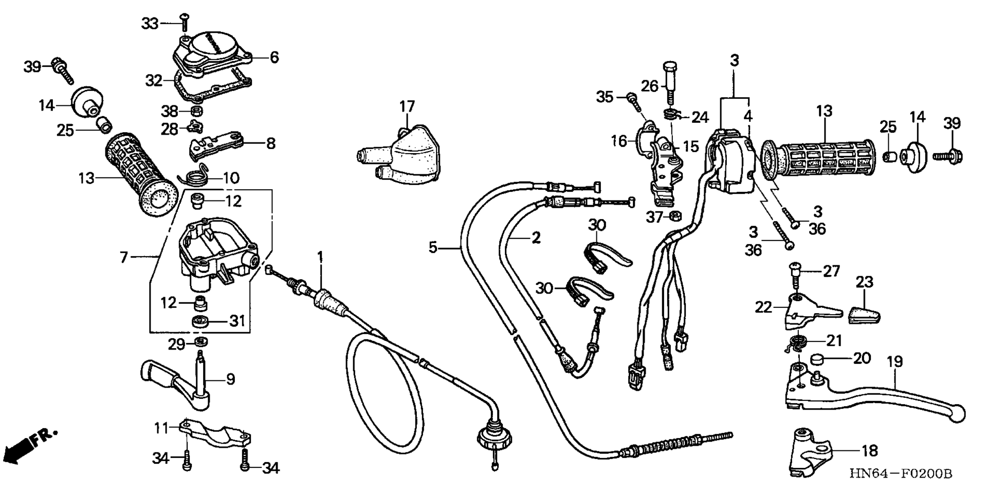 ручка LEVERS / SWITCHES / CABLES ('01 '05)