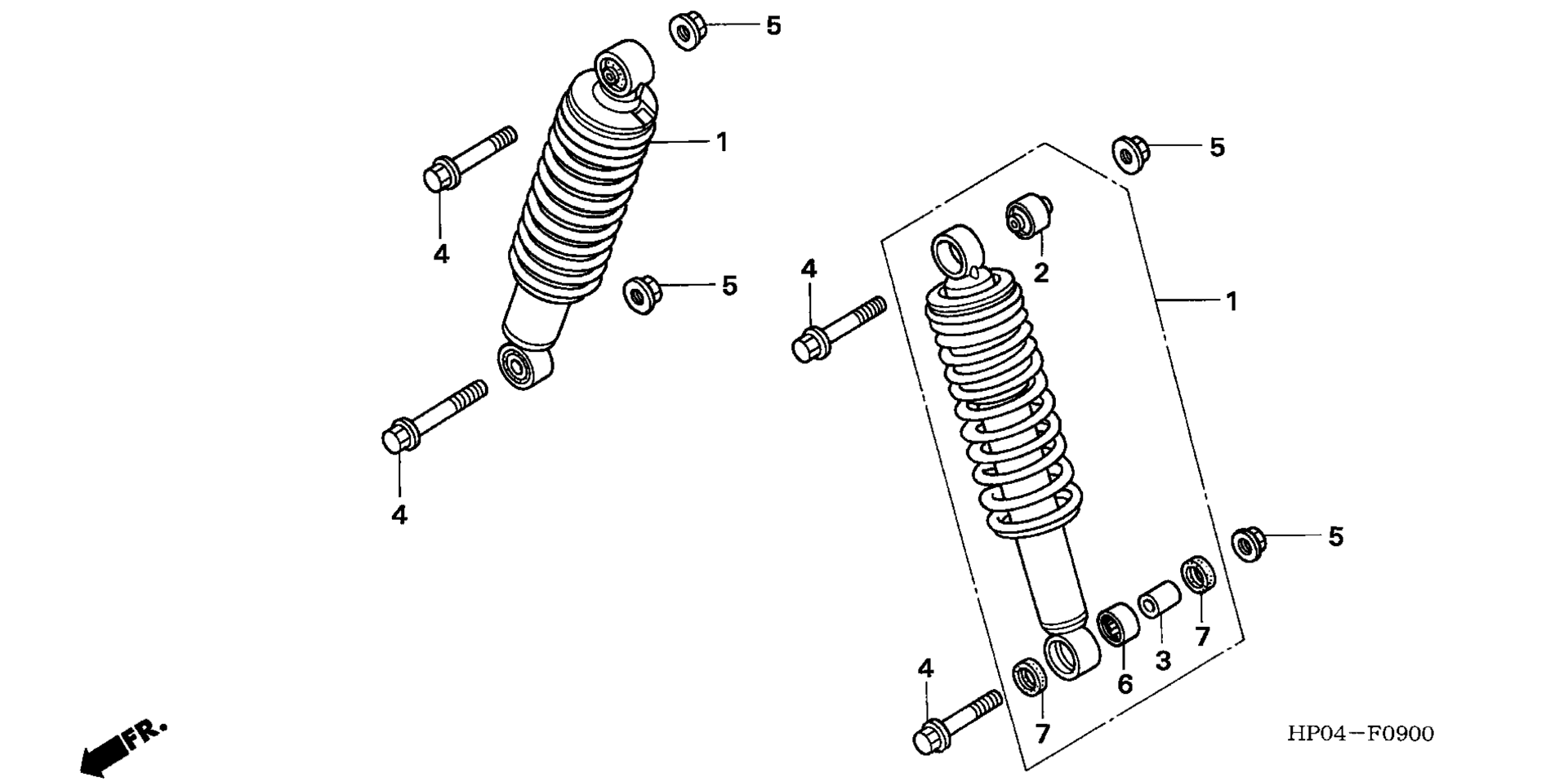 Передняя часть SHOCK ABSORBER