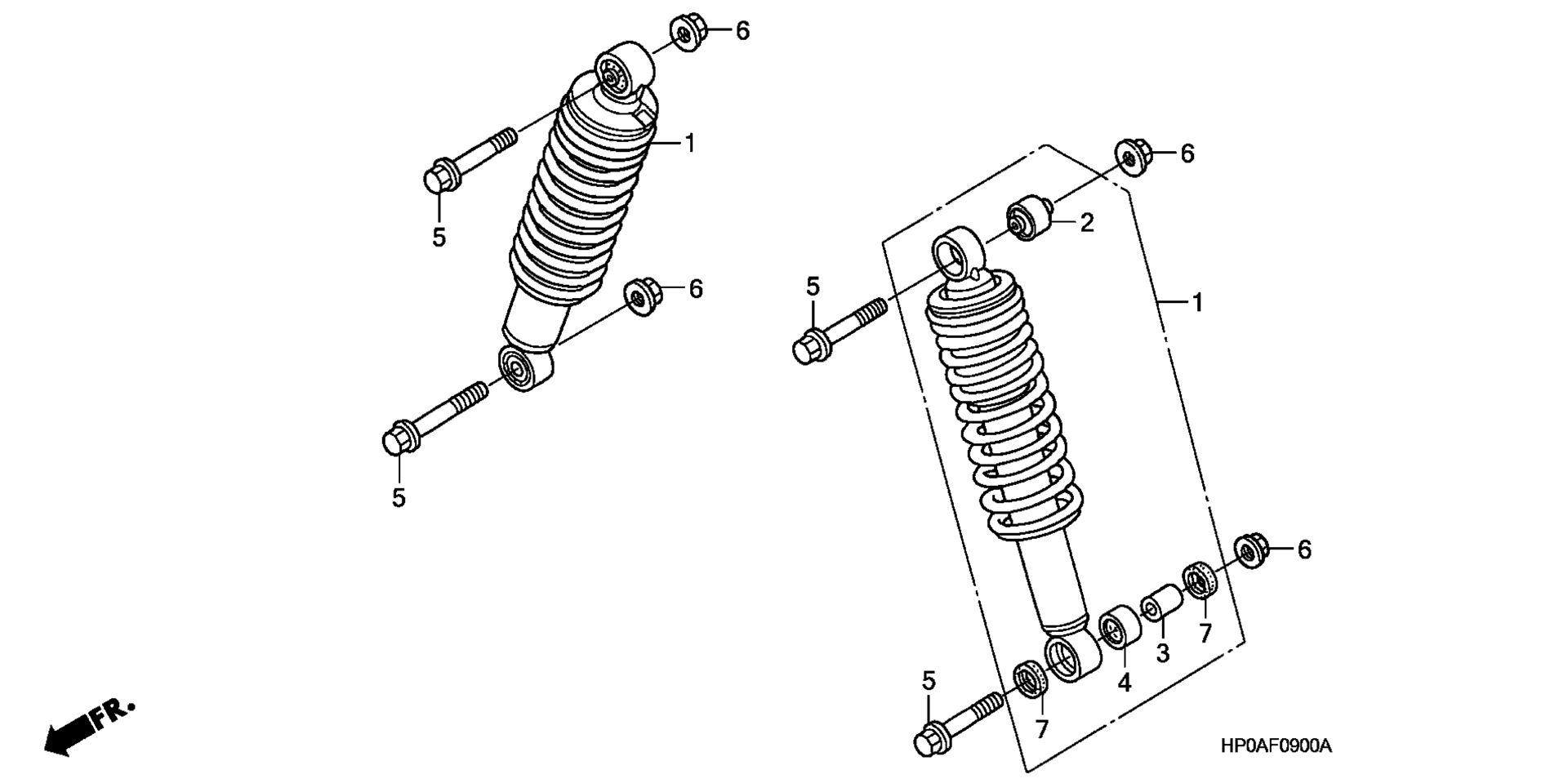 Передняя часть SHOCK ABSORBER