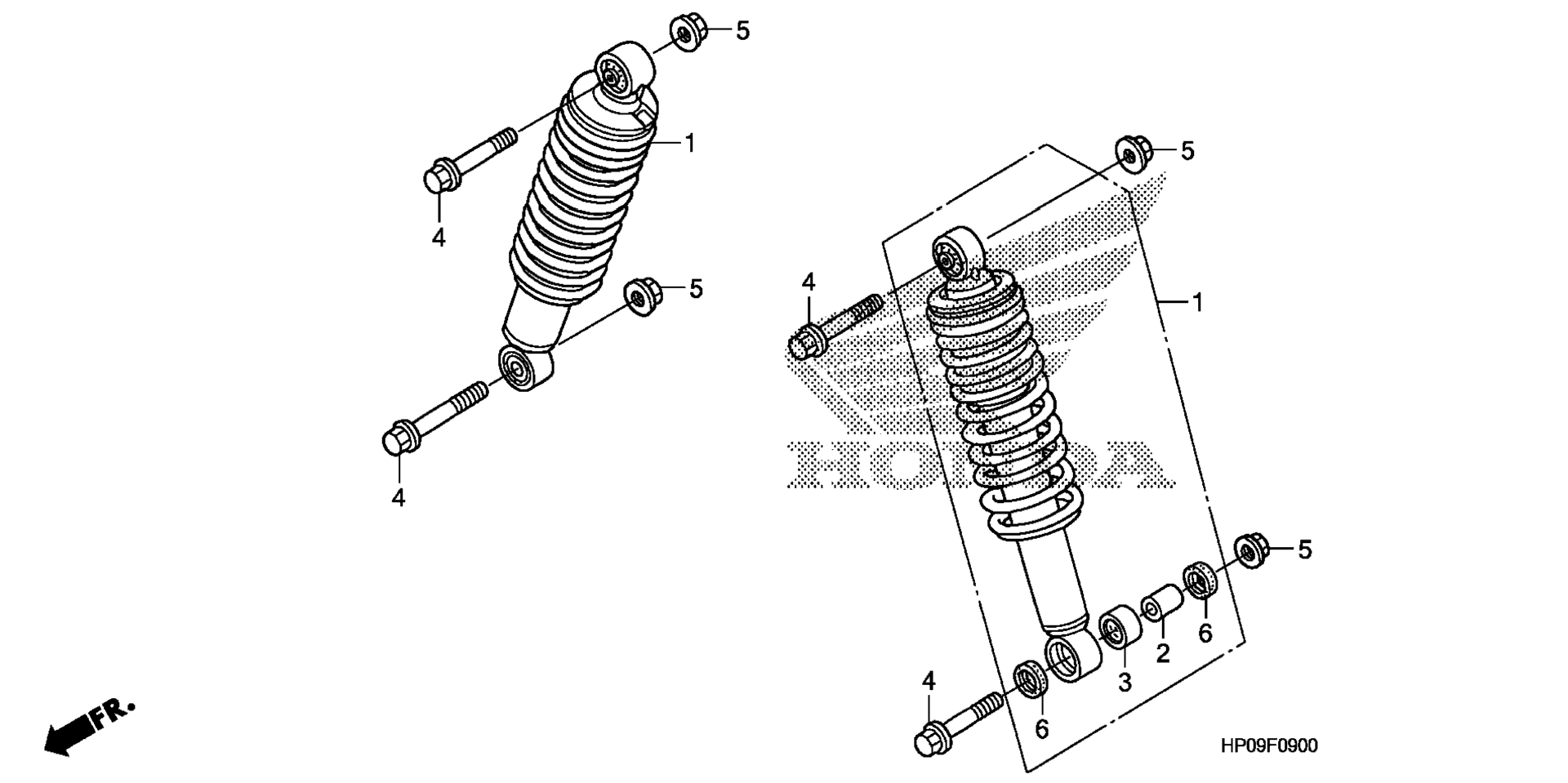 Передняя часть SHOCK ABSORBER