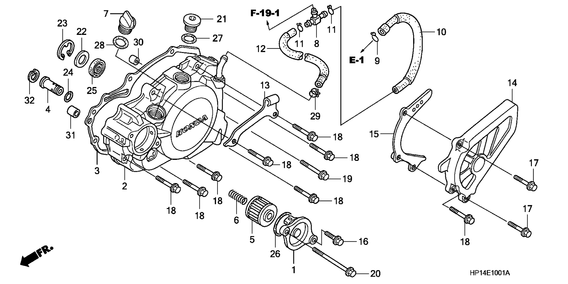 LEFT CRANKCASE крышка ('06 )