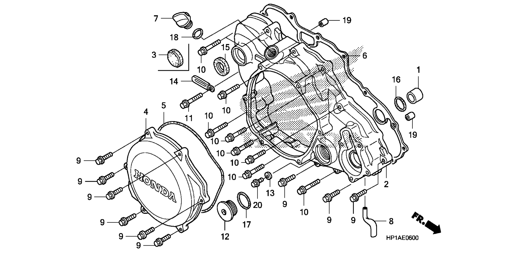 RIGHT CRANKCASE крышка