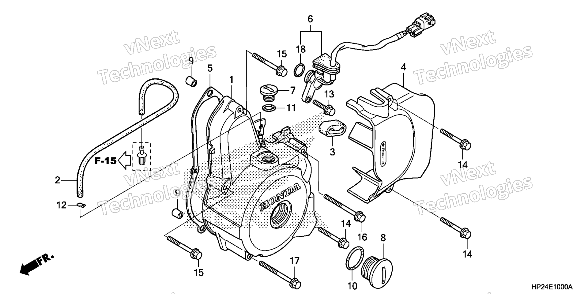 Left Crankcase крышка