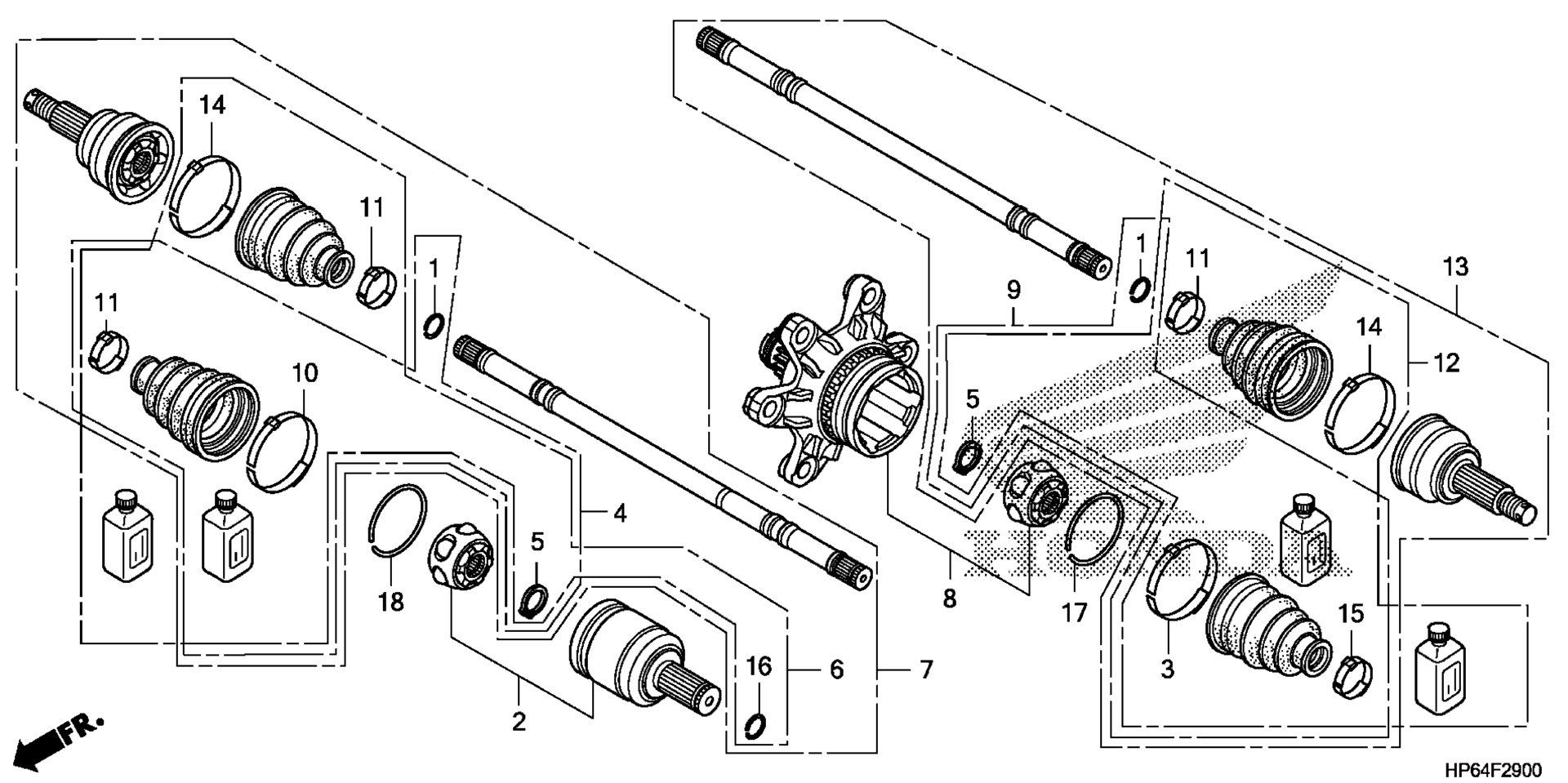 Задняя часть DRIVESHAFT