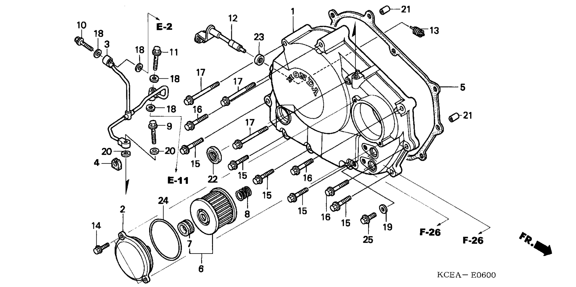 RIGHT CRANKCASE крышка
