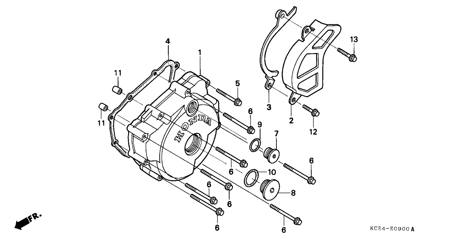 Left Crankcase крышка