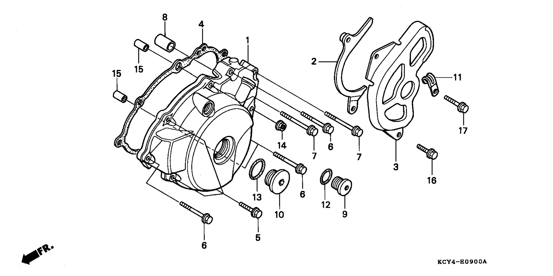 Left Crankcase крышка