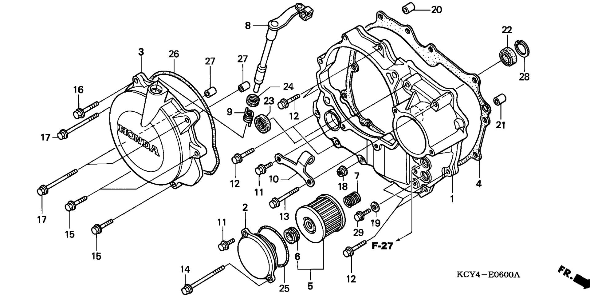 RIGHT CRANKCASE крышка