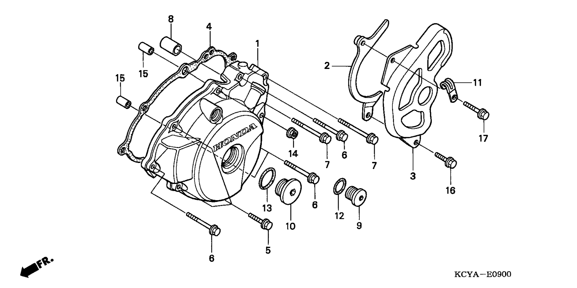 Left Crankcase крышка