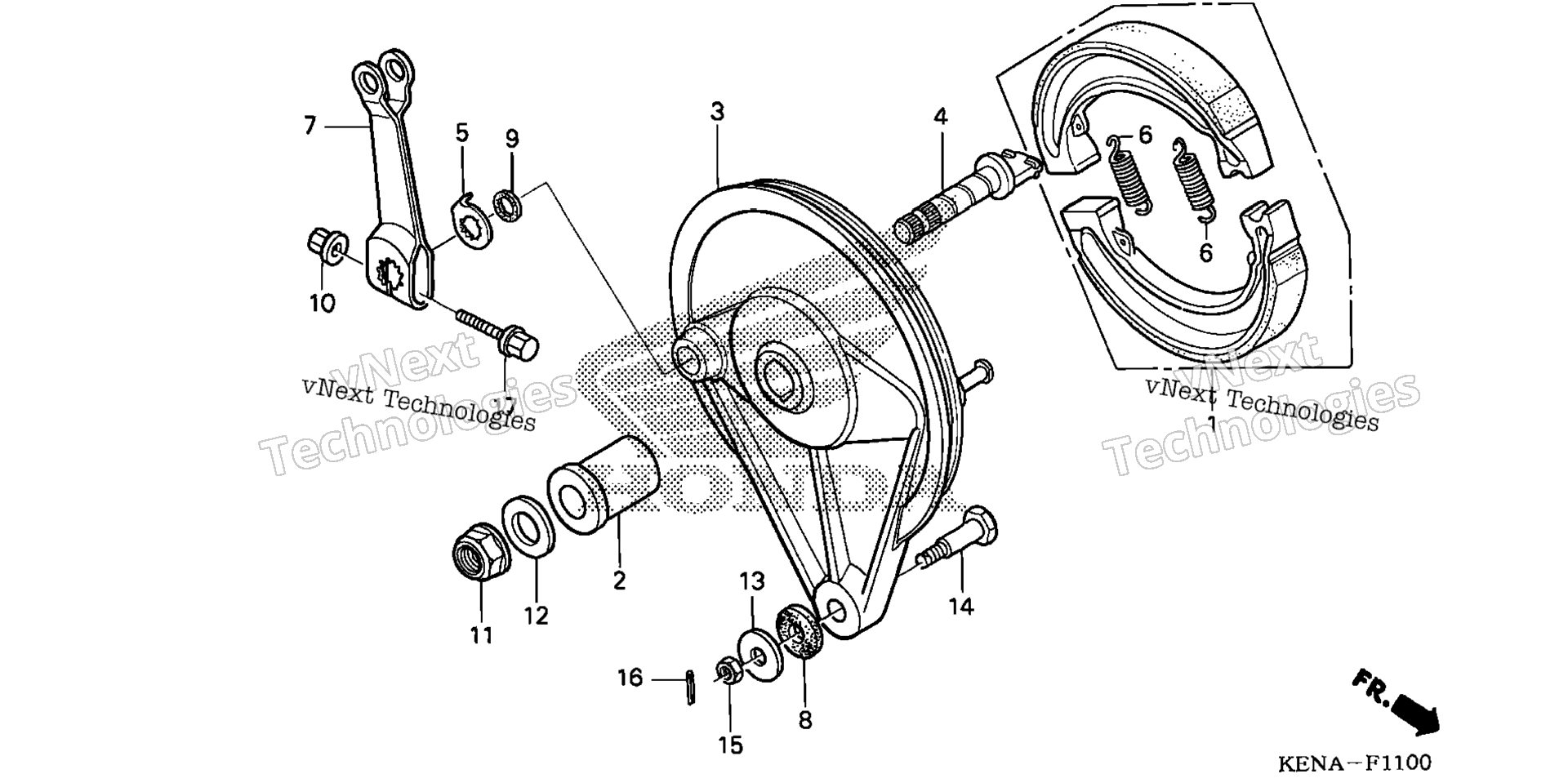 Задняя часть BRAKE PANEL