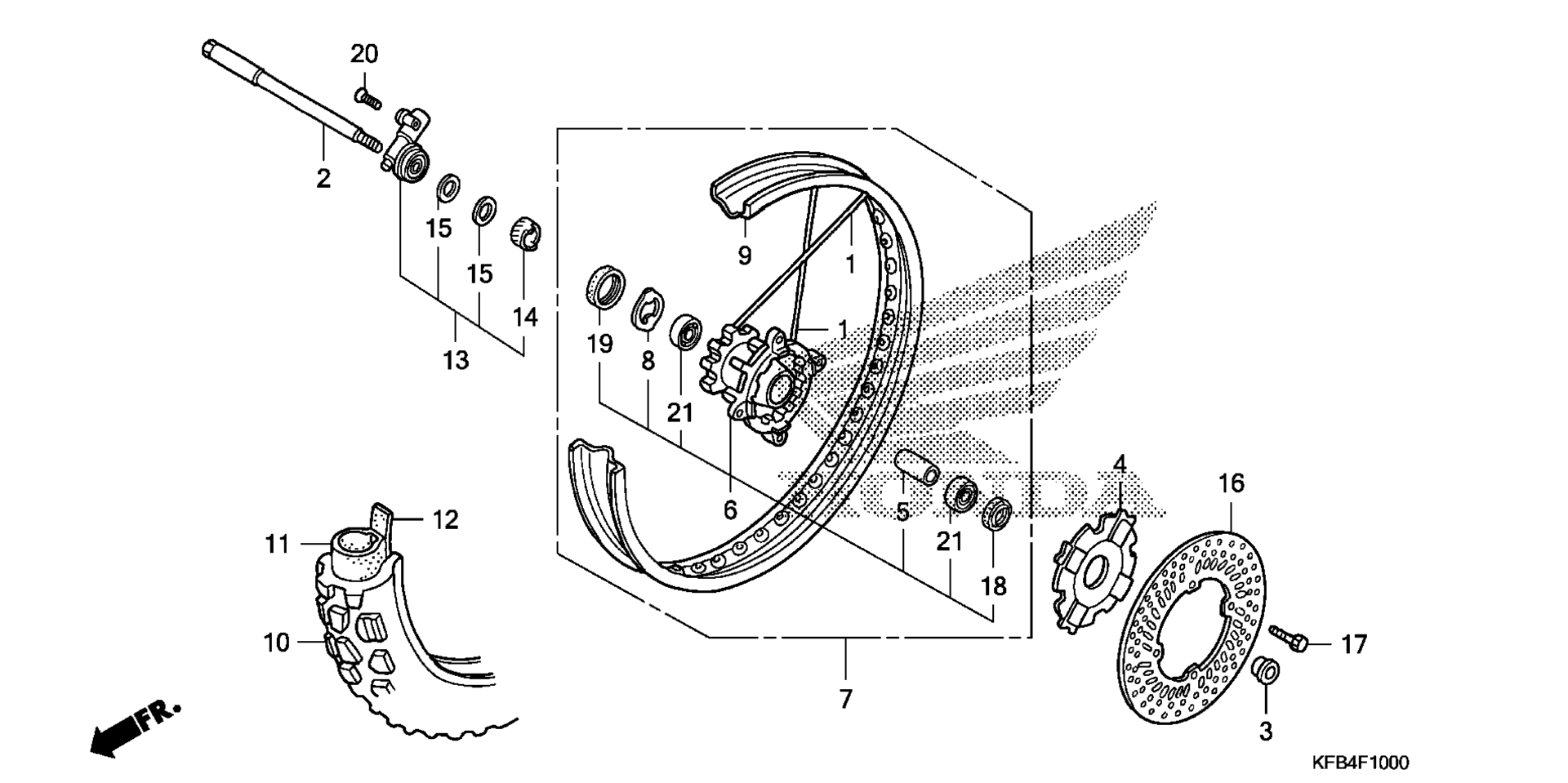 Переднее колесо (CRF230L)