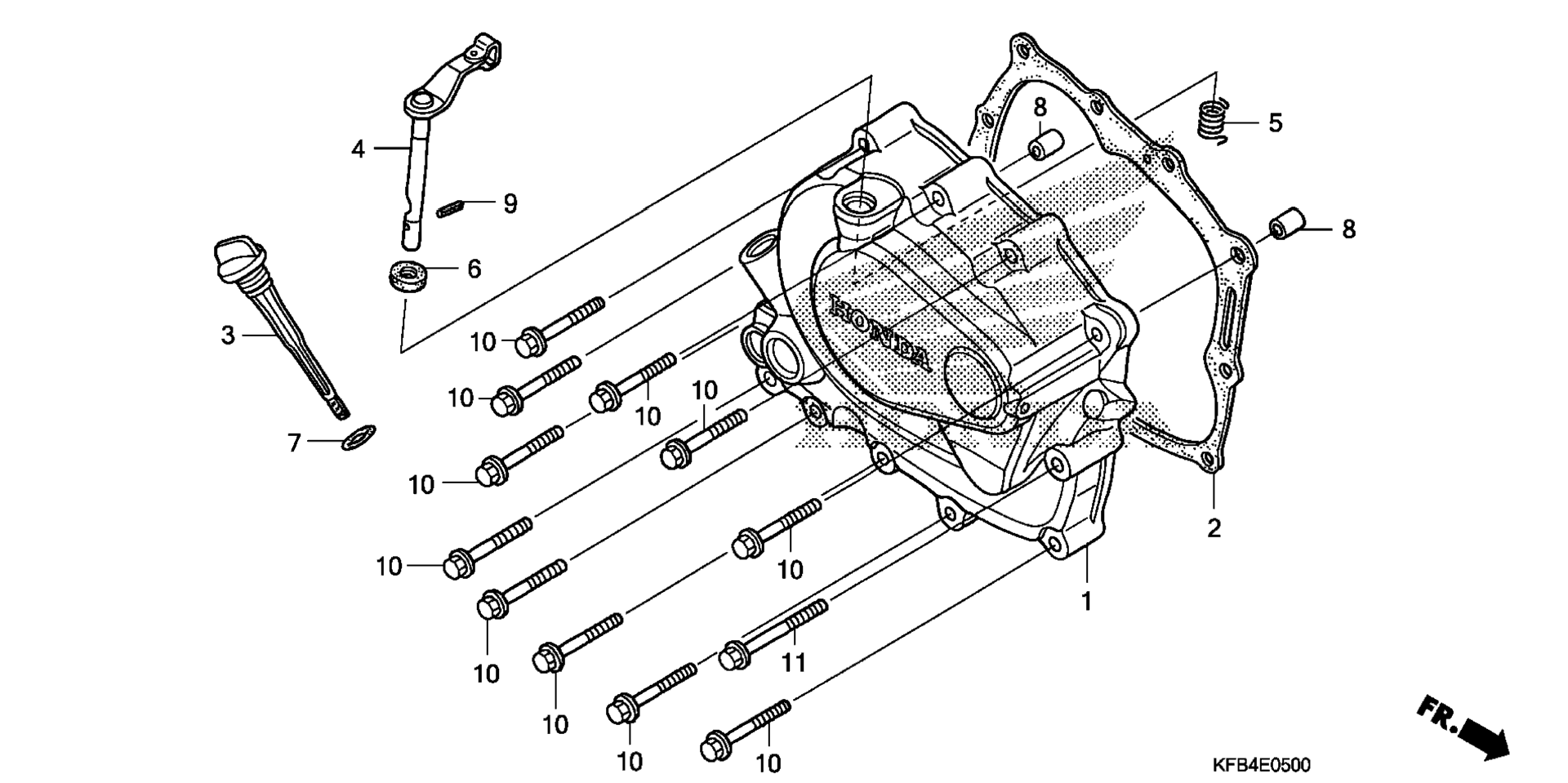 RIGHT CRANKCASE крышка