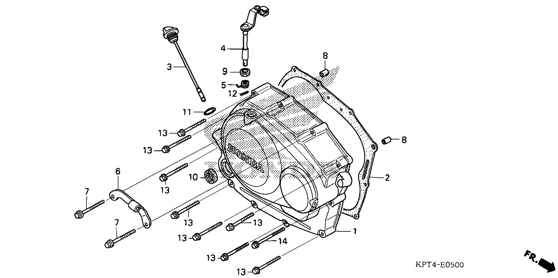 RIGHT CRANKCASE крышка (1)