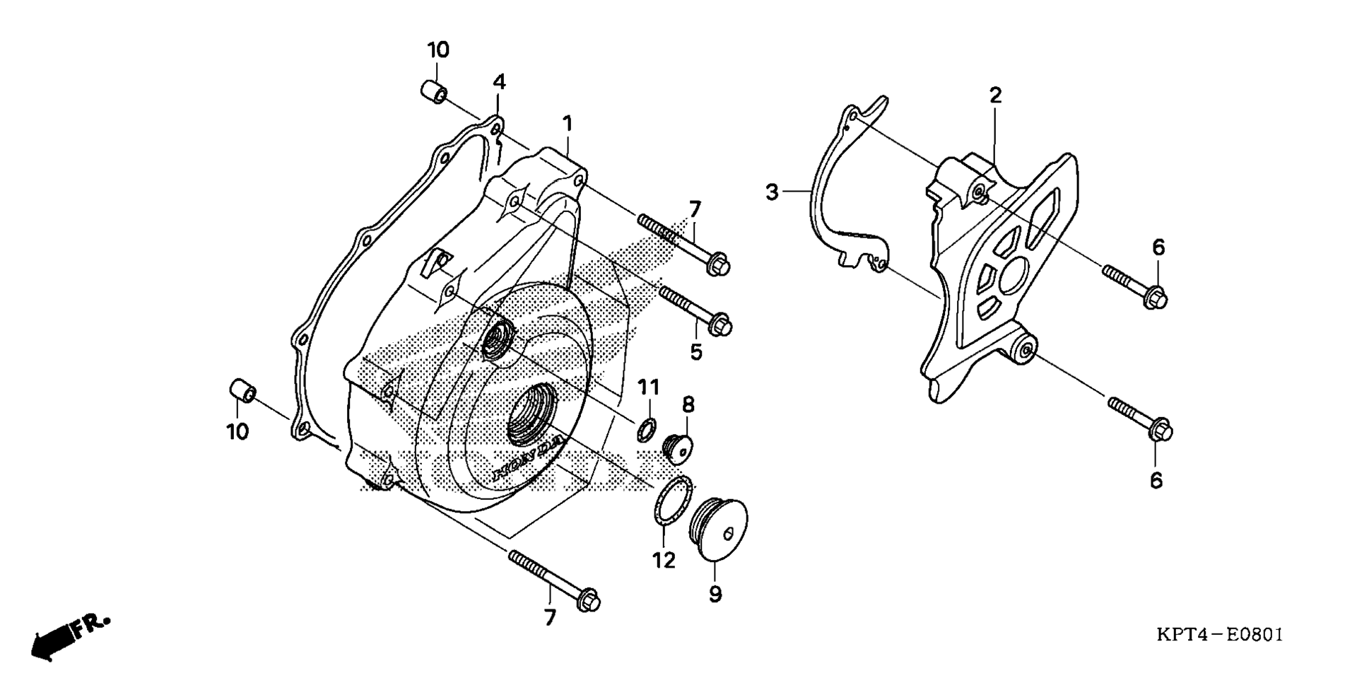 LEFT CRANKCASE крышка (2)