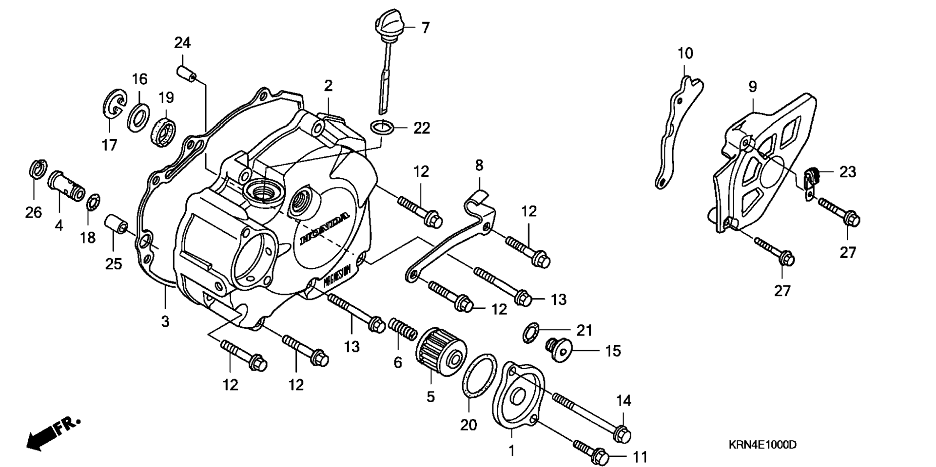 Left Crankcase крышка