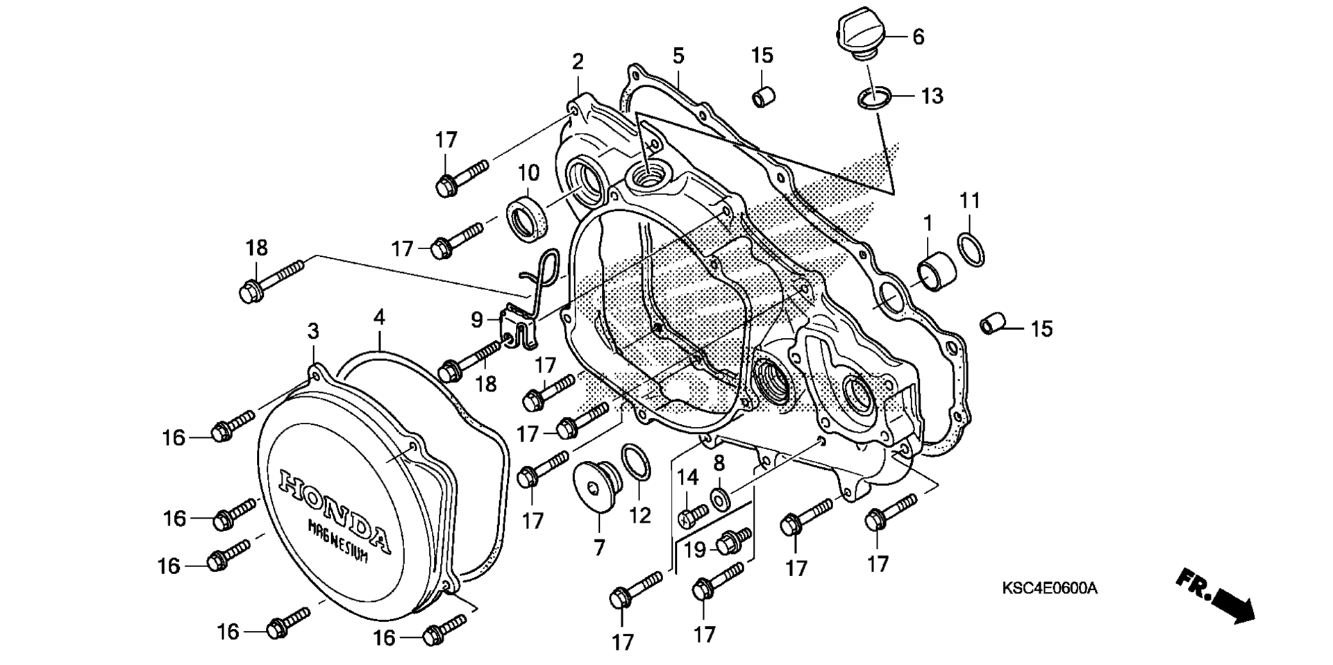 RIGHT CRANKCASE крышка