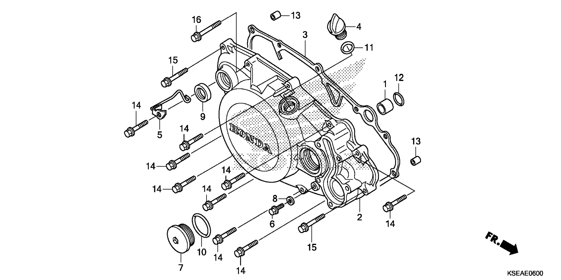 RIGHT CRANKCASE крышка
