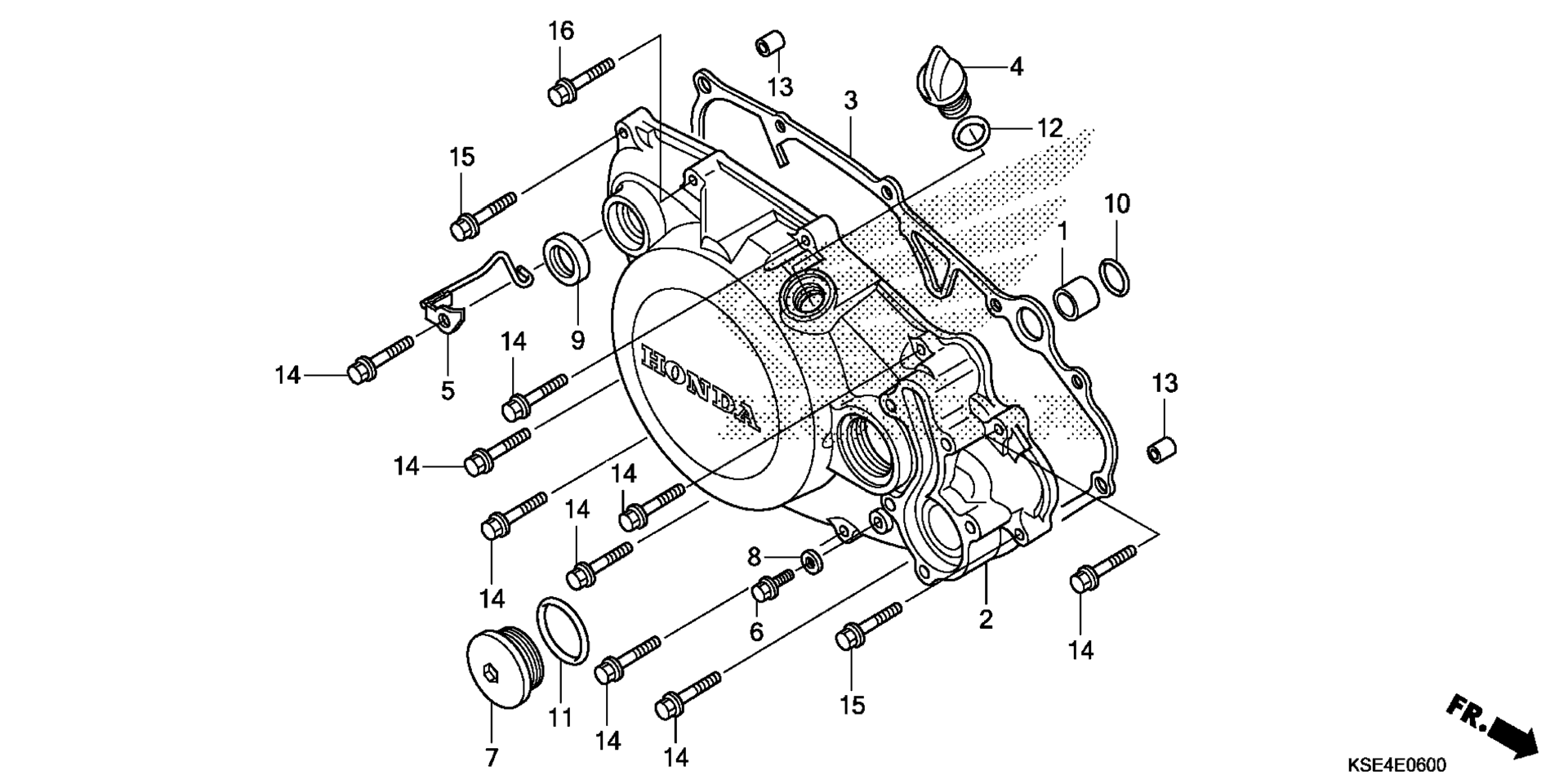 RIGHT CRANKCASE крышка