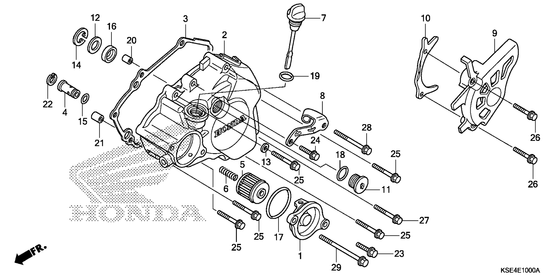 Left Crankcase крышка