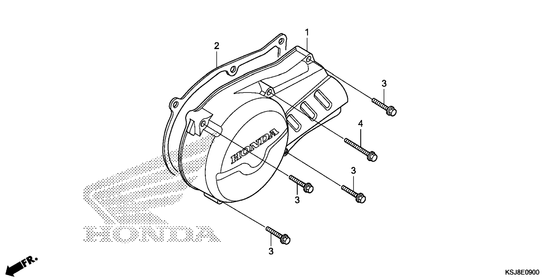 Left Crankcase крышка