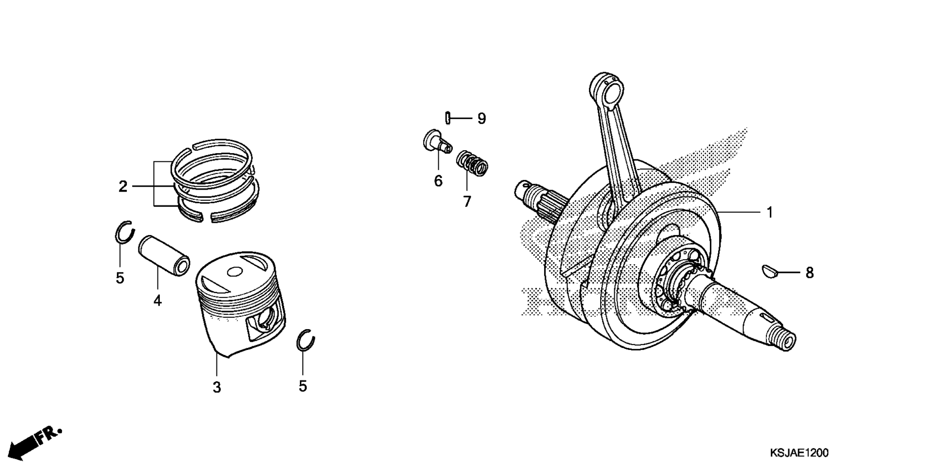 Коленчатый вал / PISTON (CRF80F)