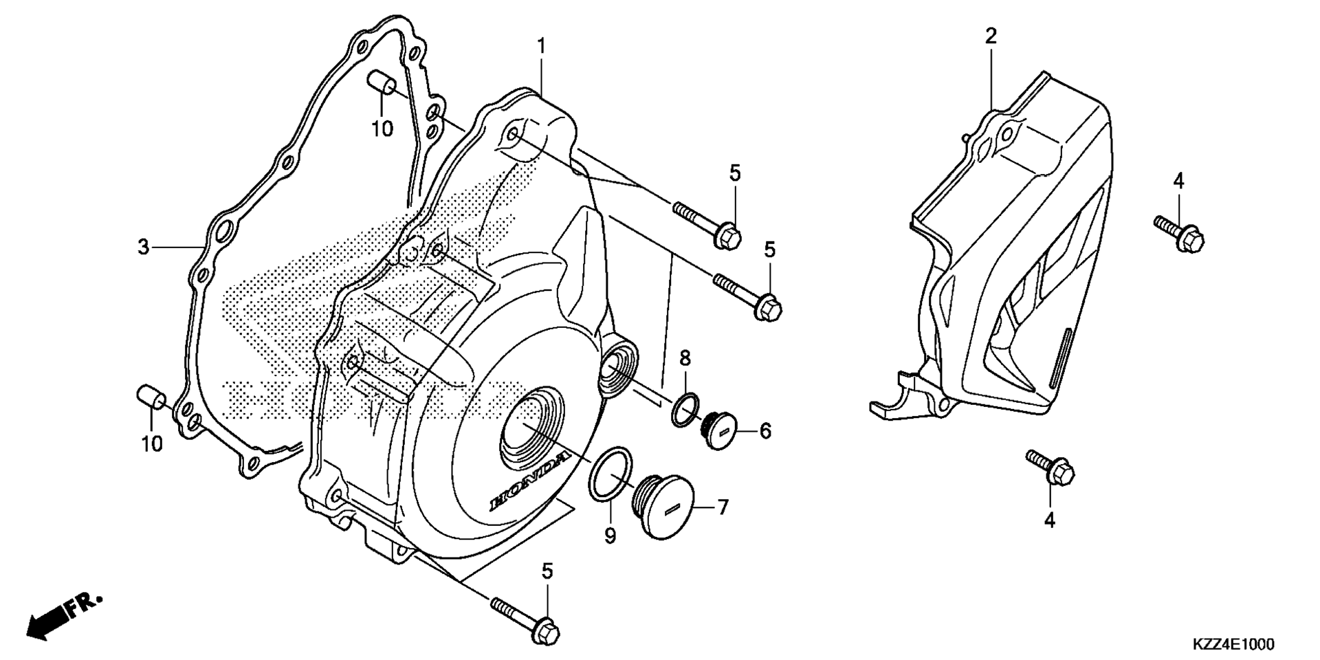 Left Crankcase крышка