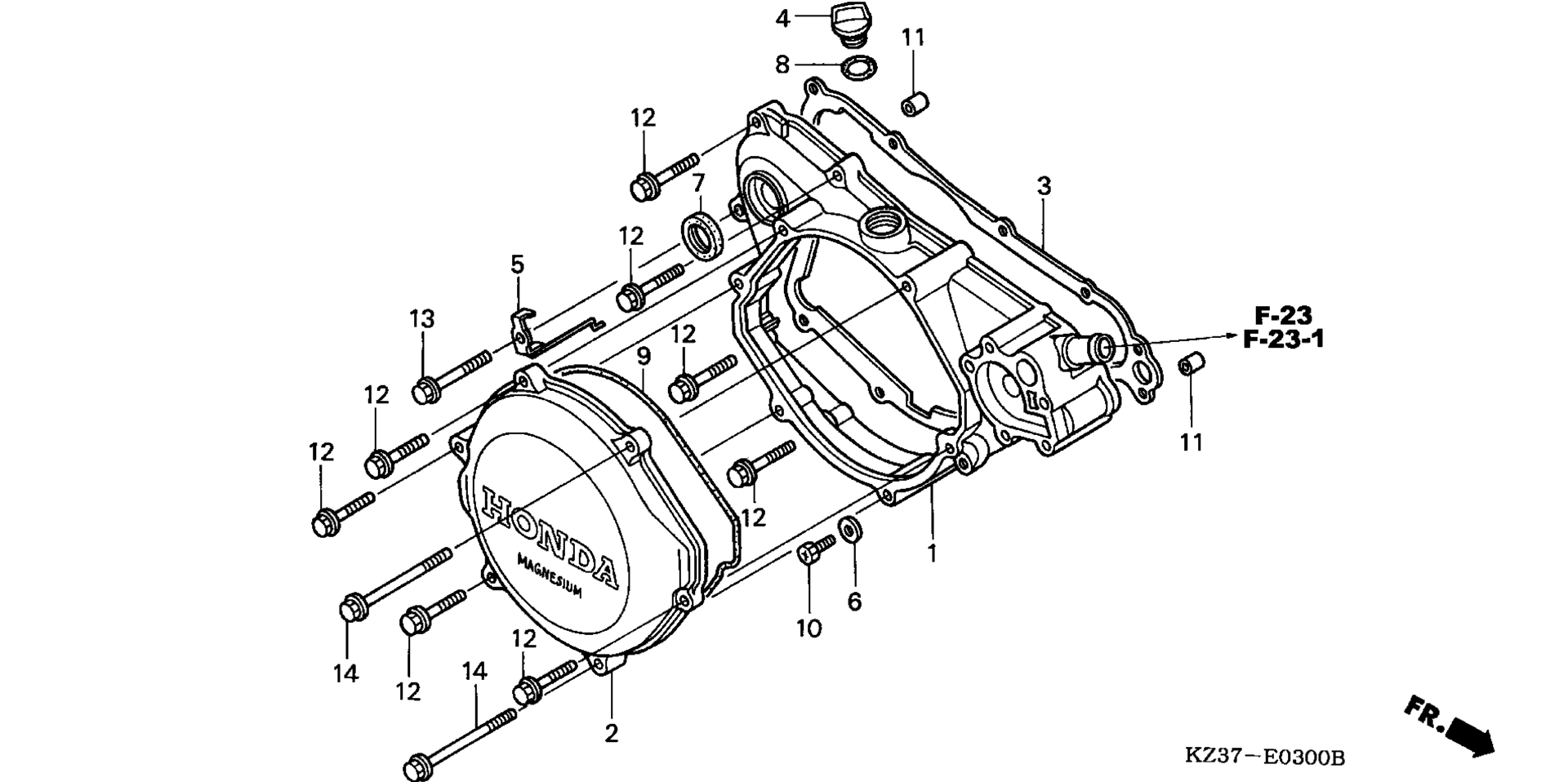 RIGHT CRANKCASE крышка