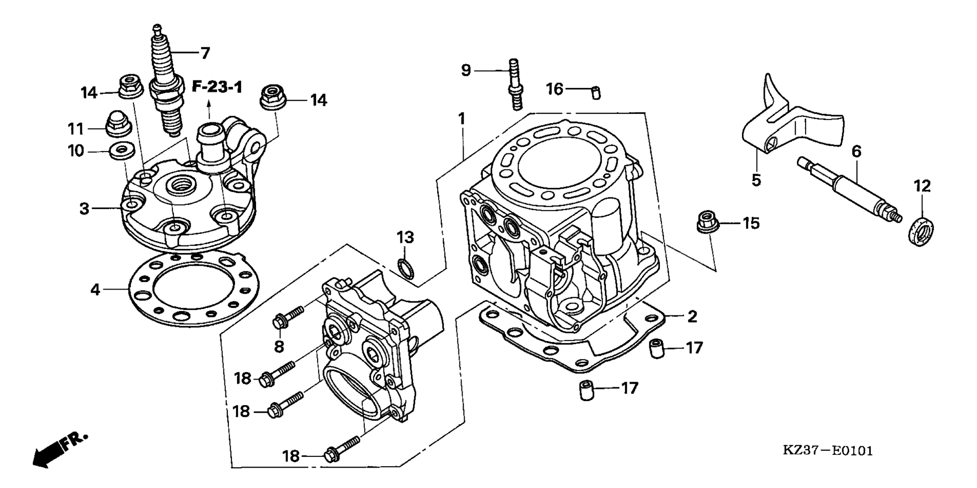 Цилиндр / CYLINDER HEAD ('05-'07)