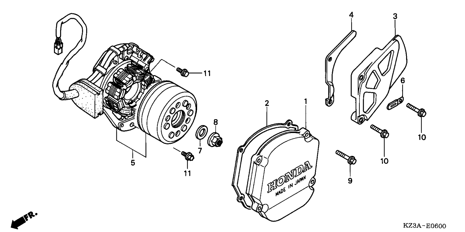 LEFT CRANKCASE крышка / GENERATOR