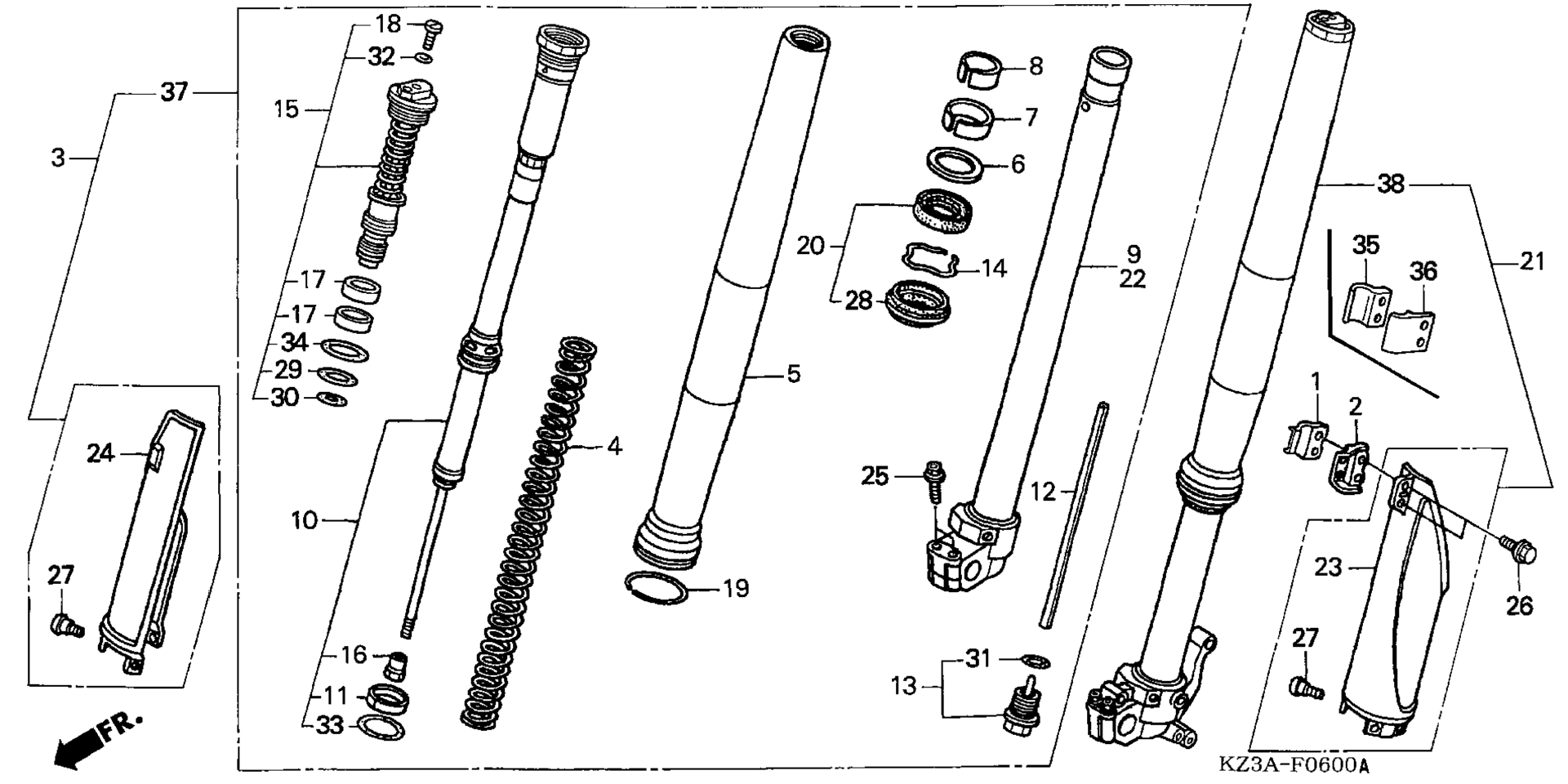 Передняя часть SHOCK ABSORBER