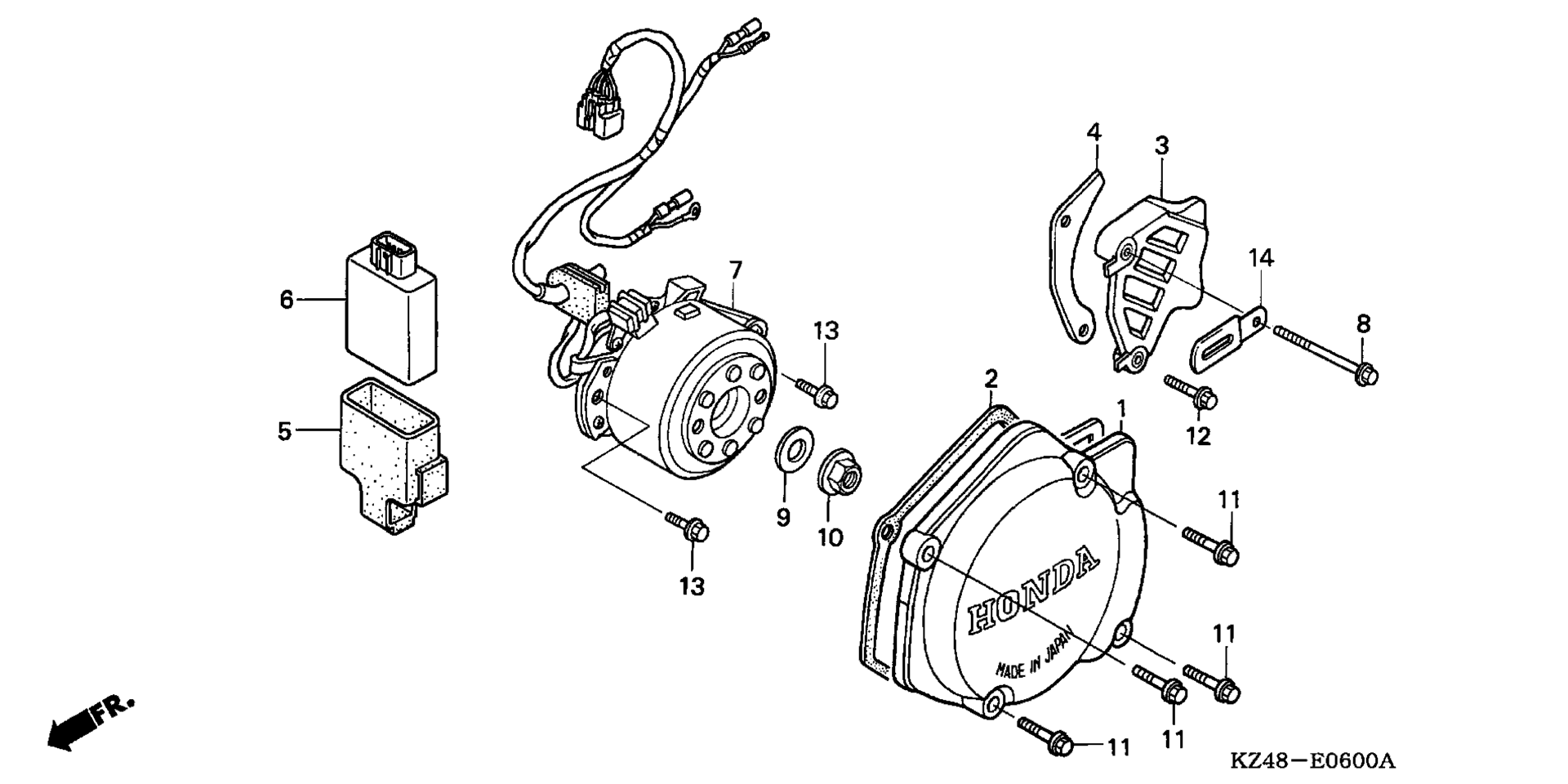 LEFT CRANKCASE крышка / генератор