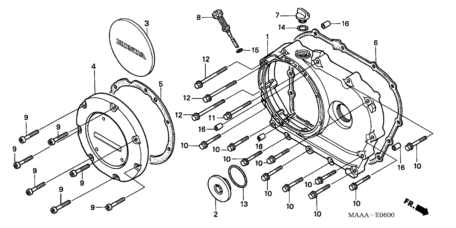 RIGHT CRANKCASE крышка