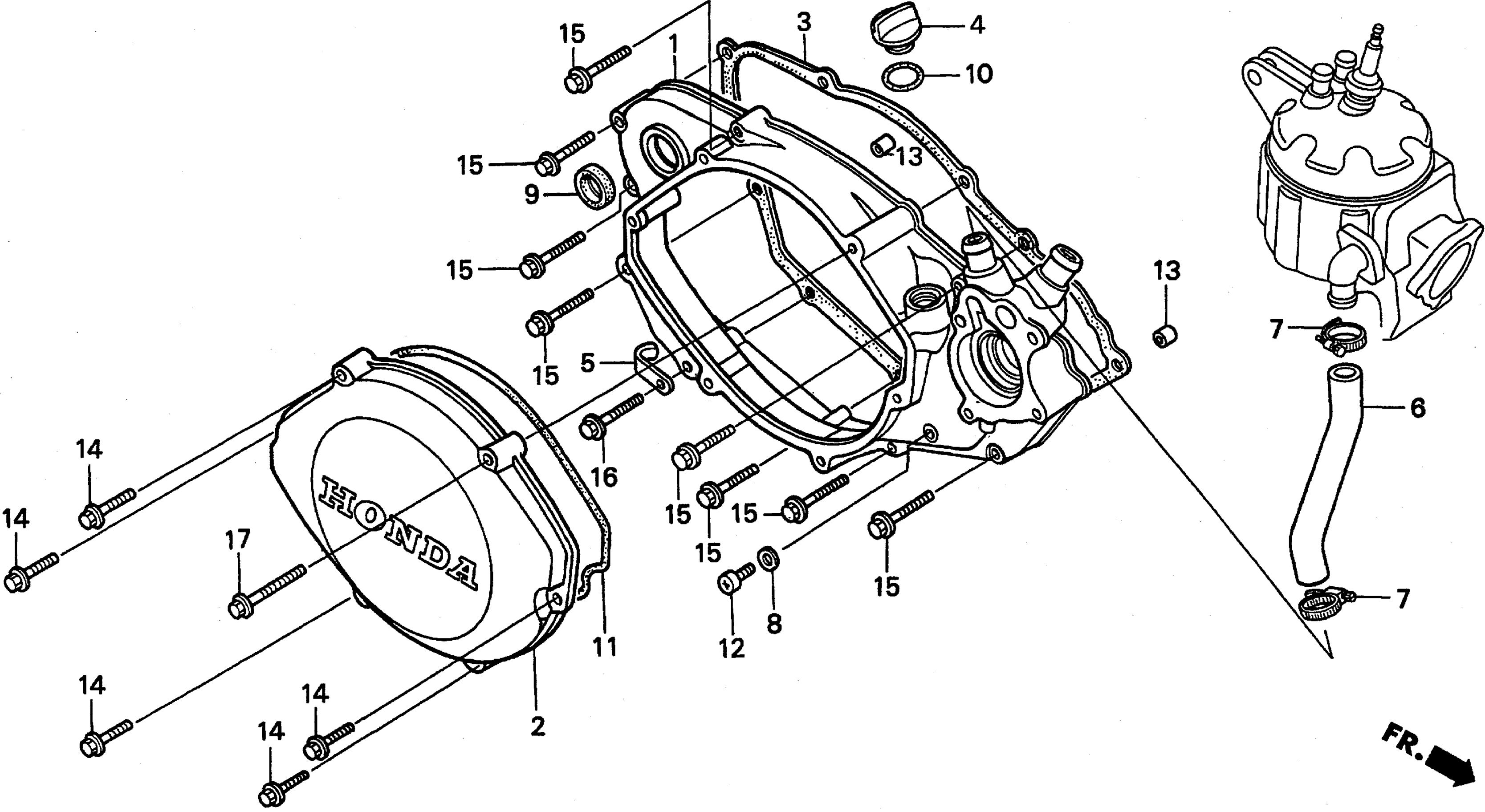RIGHT CRANKCASE крышка