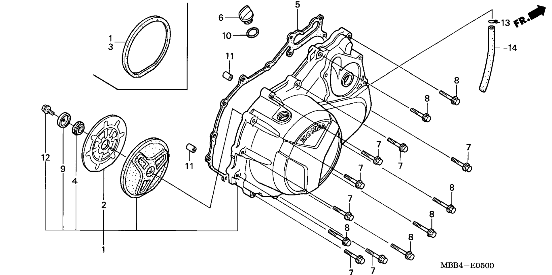 RIGHT CRANKCASE крышка