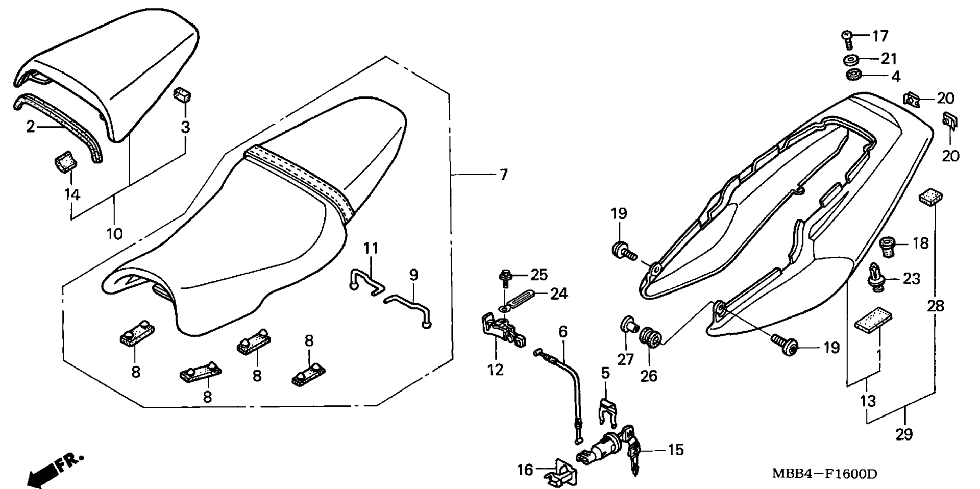 сиденье / задний COWL