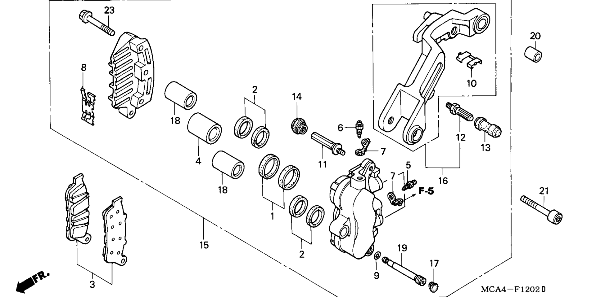 LEFT передний тормоз CALIPER