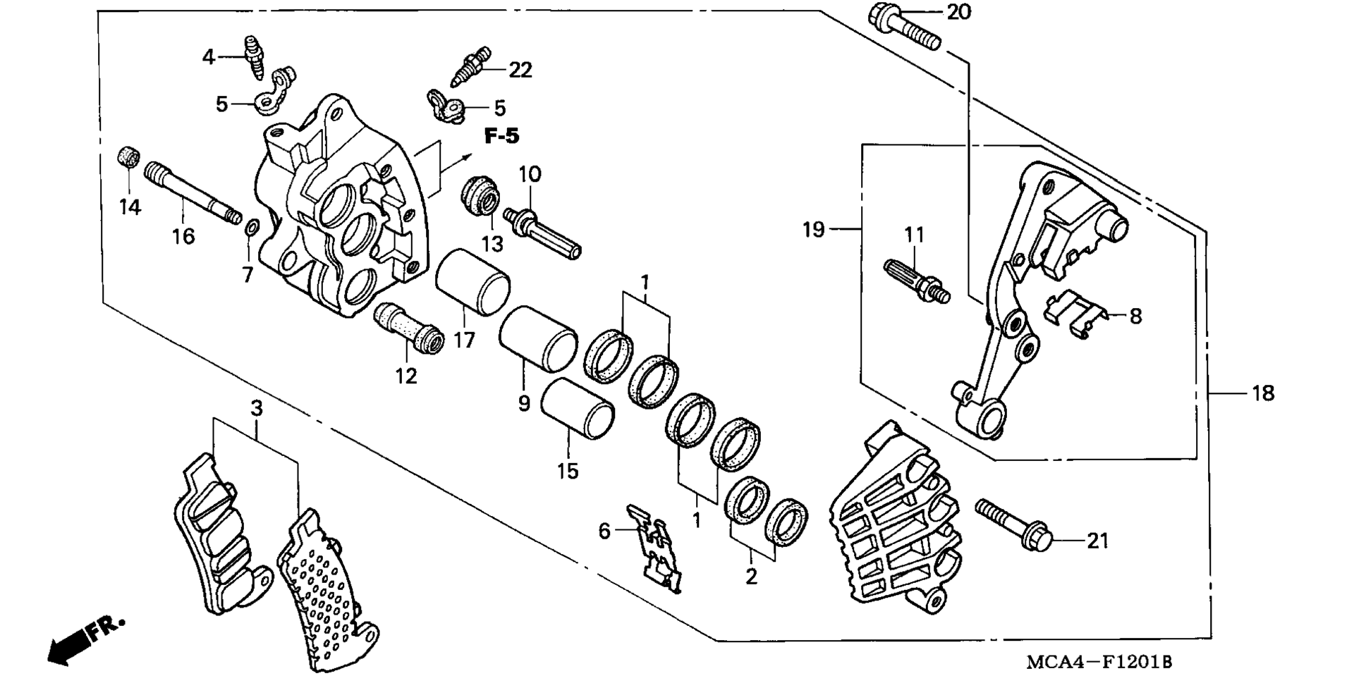 RIGHT передний тормоз CALIPER (GL1800A)