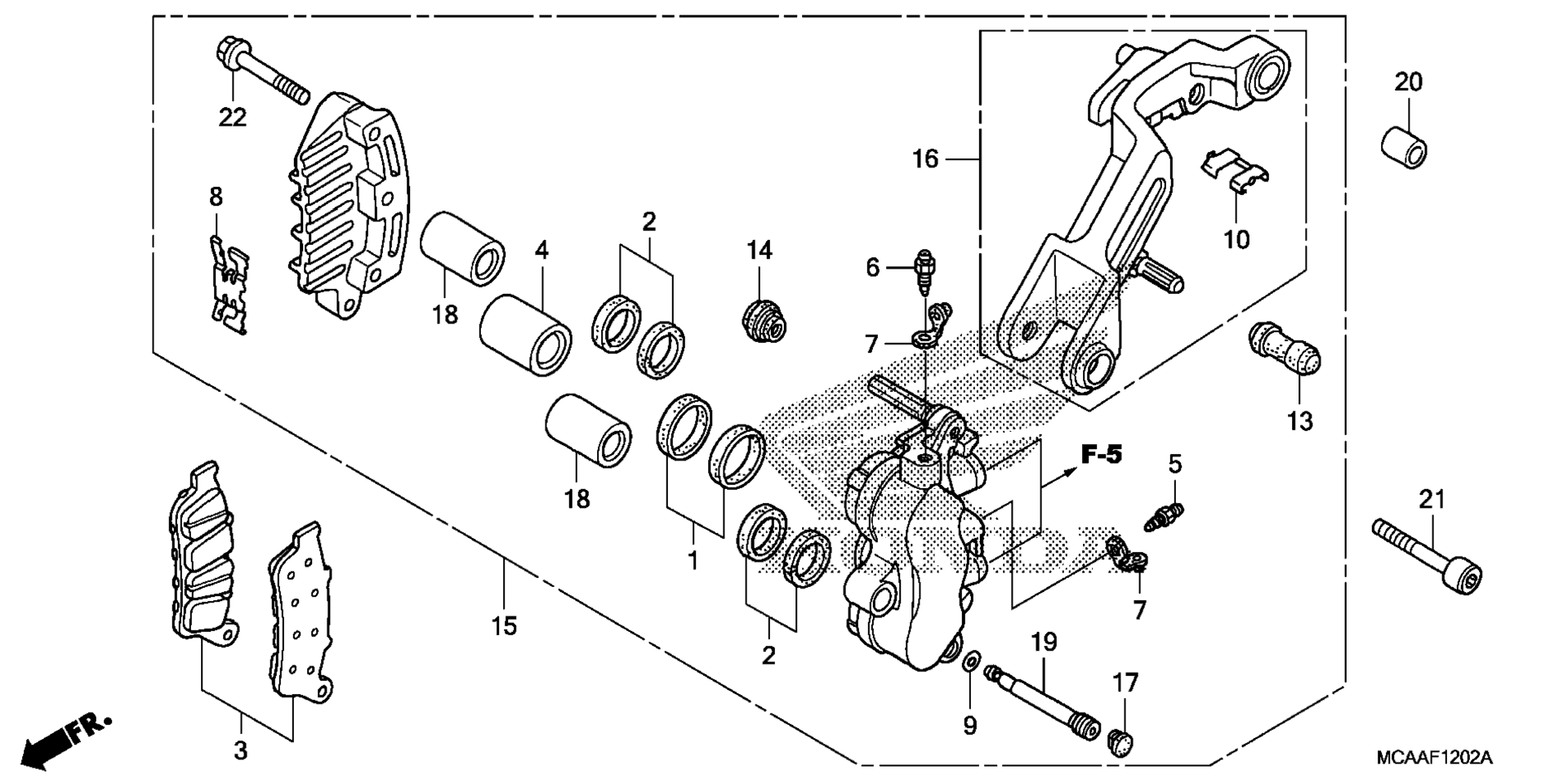 LEFT передний тормоз CALIPER