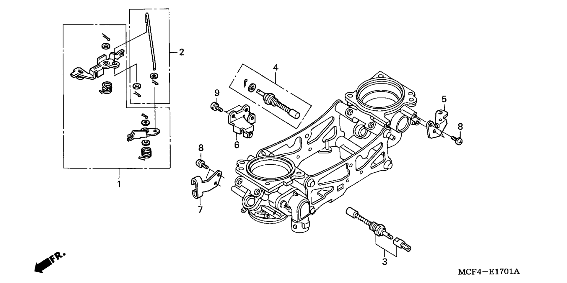 Дроссельный узел (COMPONENT PARTS) ('00-01)