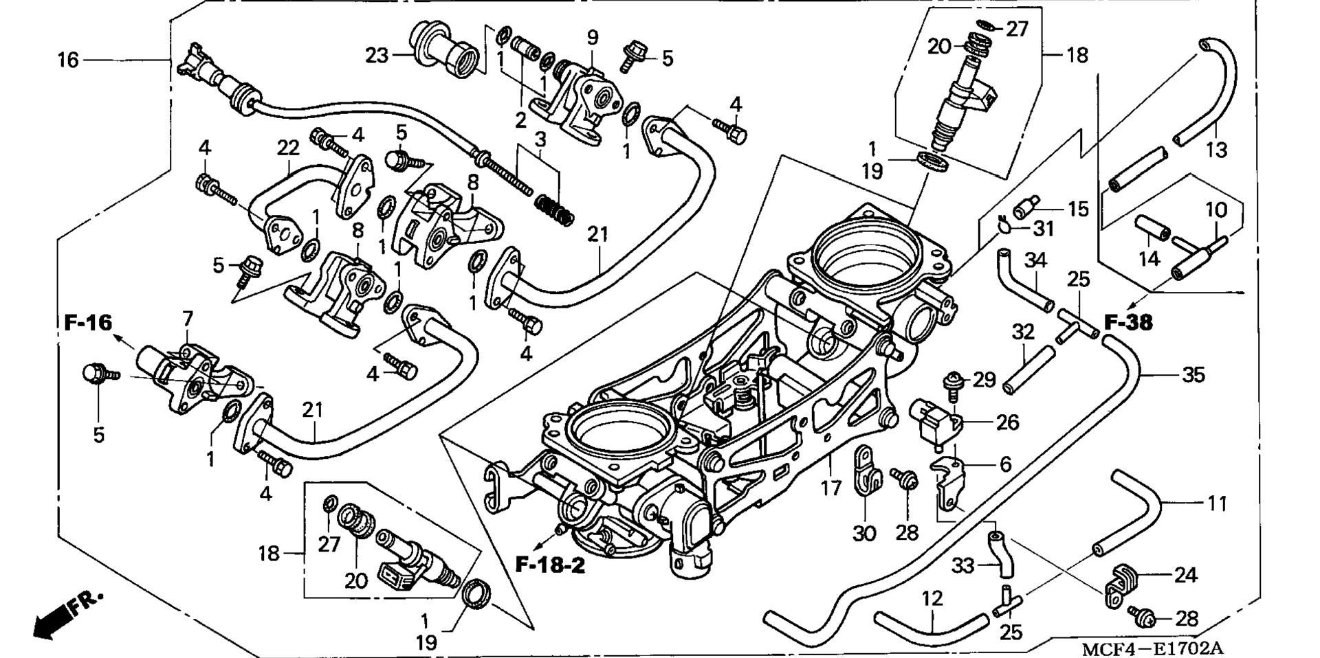 Дроссельный узел (ASSY.) ('02-'05)