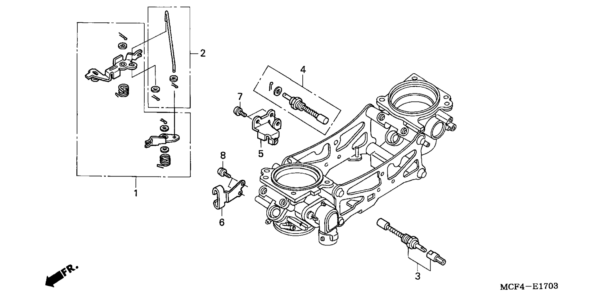 Дроссельный узел (COMPONENT PARTS) ('02-'05)