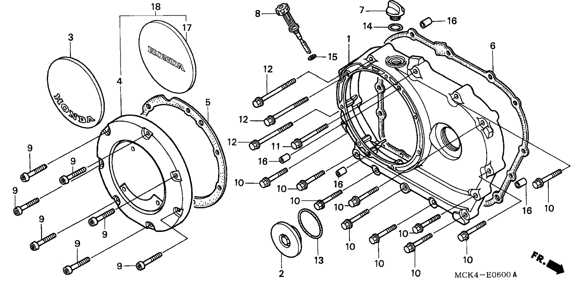 RIGHT CRANKCASE крышка