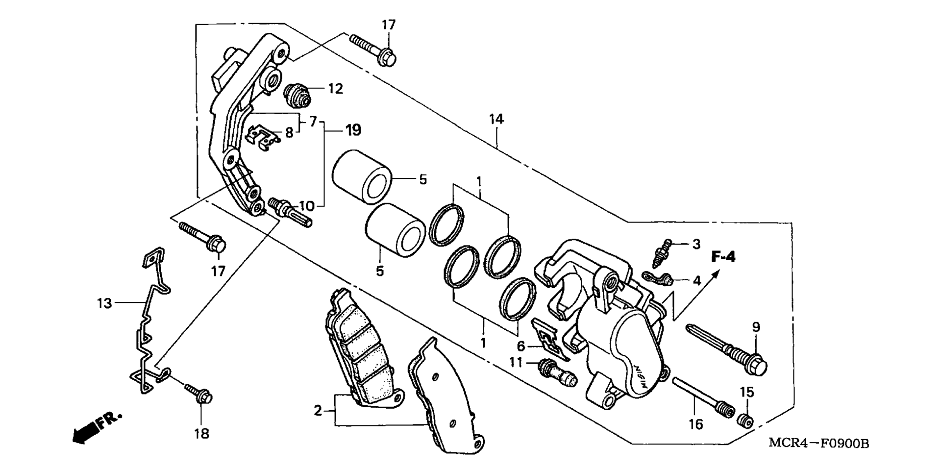 Передний суппорт тормоза