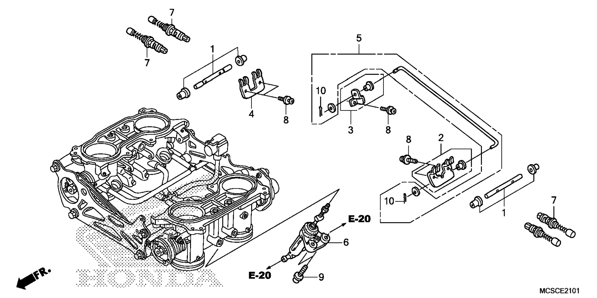 Дроссельный узел (COMPONENT PARTS)