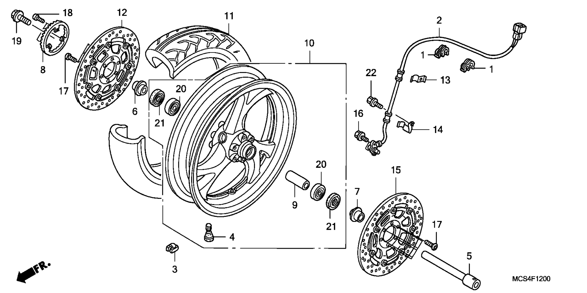 Переднее колесо